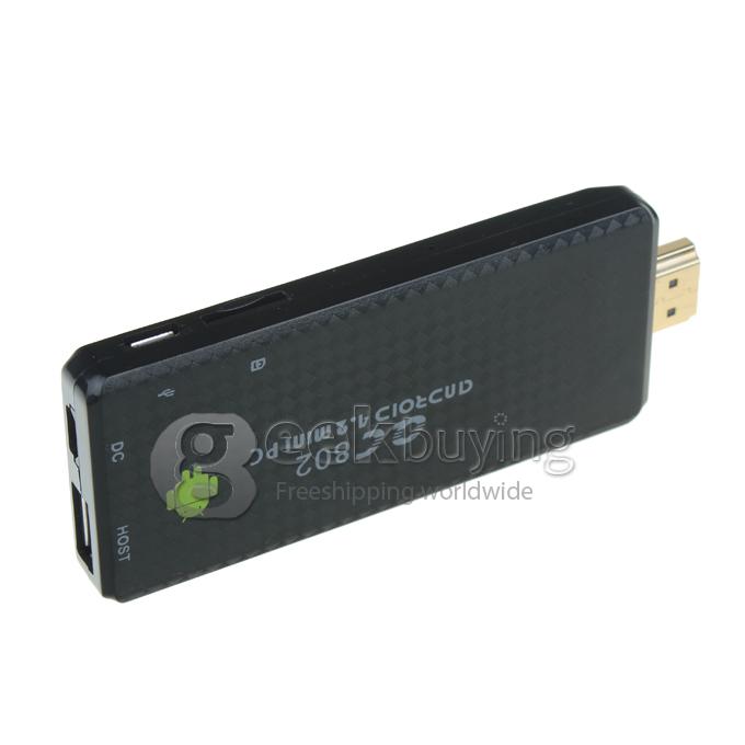 QC802 Quad Core Google Android 4.2 RK3188T 1.4GHz Mini TV BOX Dongle HDMI HDD Player 2G/16G WiFi Bluetooth Black