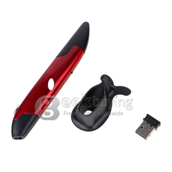 IPazzPort KP-810-26 2.4G Wireless Mini Pen Mouse, Red