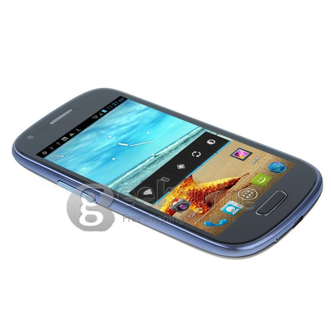 HDC GT-i8190 4.0 Inch WVGA Capacitive Screen MTK6577 Dual Core Smart Phone Android 4.1 OS 5.0MP Camera-Blue