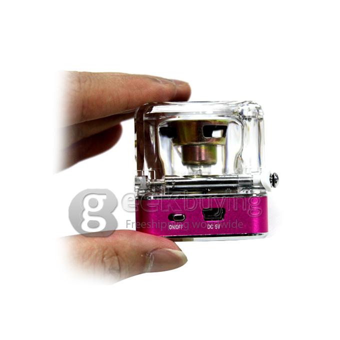 Portable Mini Led Light Stereo TT-028 speaker with TF/SD/usb disk/FM radio-Pink