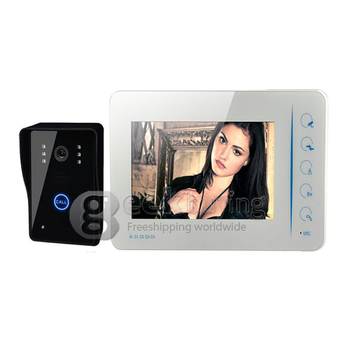 SY807MJ11 7 TFT Touch Rainproof Video Door Doorbell Kit (Calls, Intercom, Unlock, Monitor, Night Vision) - 10m Cable