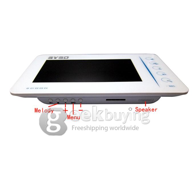 SY807MJ11 7 TFT Touch Rainproof Video Door Doorbell Kit (Calls, Intercom, Unlock, Monitor, Night Vision) - 10m Cable