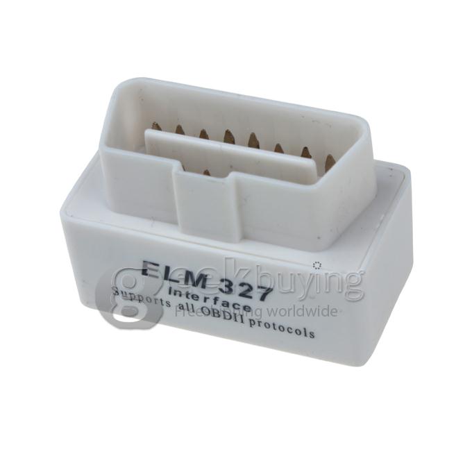 Super Mini ELM327 V1.5 Bluetooth OBD2 OBD-II Car Auto Diagnostic Scanner Tool - White