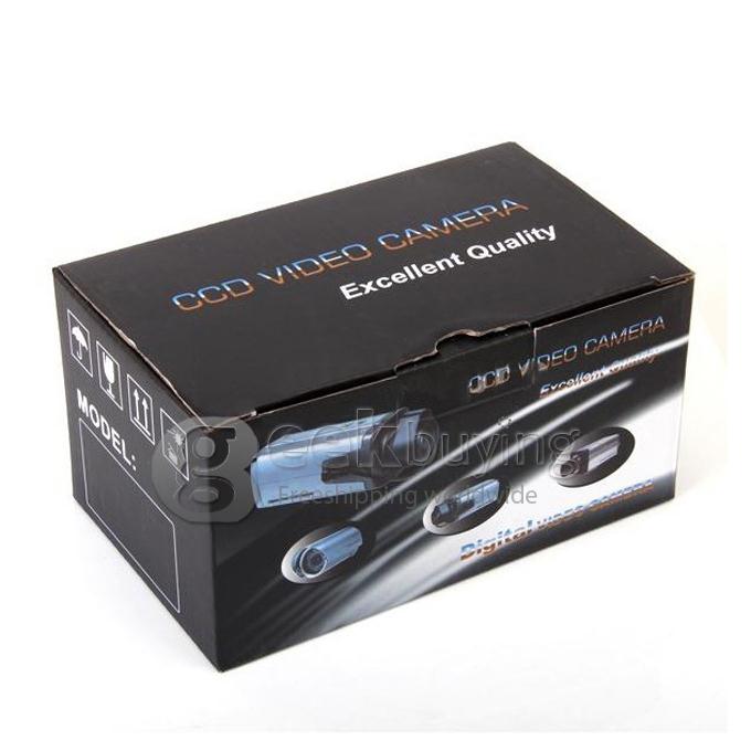 1/3 CMOS 3.6mm Lens 600TVL 24LED High Intensity Infrared Night Vision Security Outdoor Waterproof CCTV Camera White SX-5024A