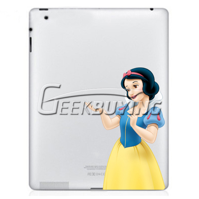 Apple ipad shell sticker - Snow White princess embrace apple