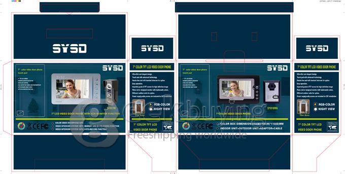 SY807MJ11 7 TFT Touch Rainproof Video Door Doorbell Kit (Calls, Intercom, Unlock, Monitor, Night Vision) - 10m Cable