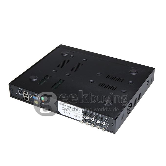 H.264 1/4' Color CMOS Weatherproof Surveillance DVR Kit with 24 LEDs 480TV Lines 3.6mm Lens 4CH CCTV Camera system