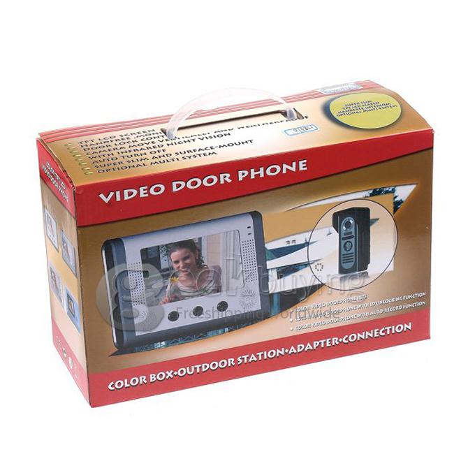 7 Inch Video Door Phone Doorbell Kit 1-Camera 1-Monitor (Calls, Intercom, Unlock, Monitor, Night Vision) - SY801MA11
