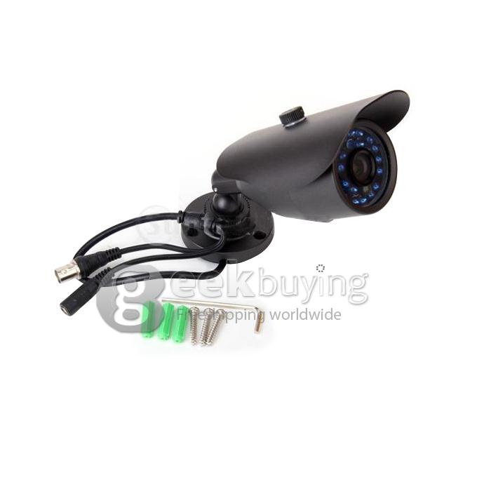 H.264 1/4' Color CMOS Weatherproof Surveillance DVR Kit with 24 LEDs 480TV Lines 3.6mm Lens 4CH CCTV Camera system