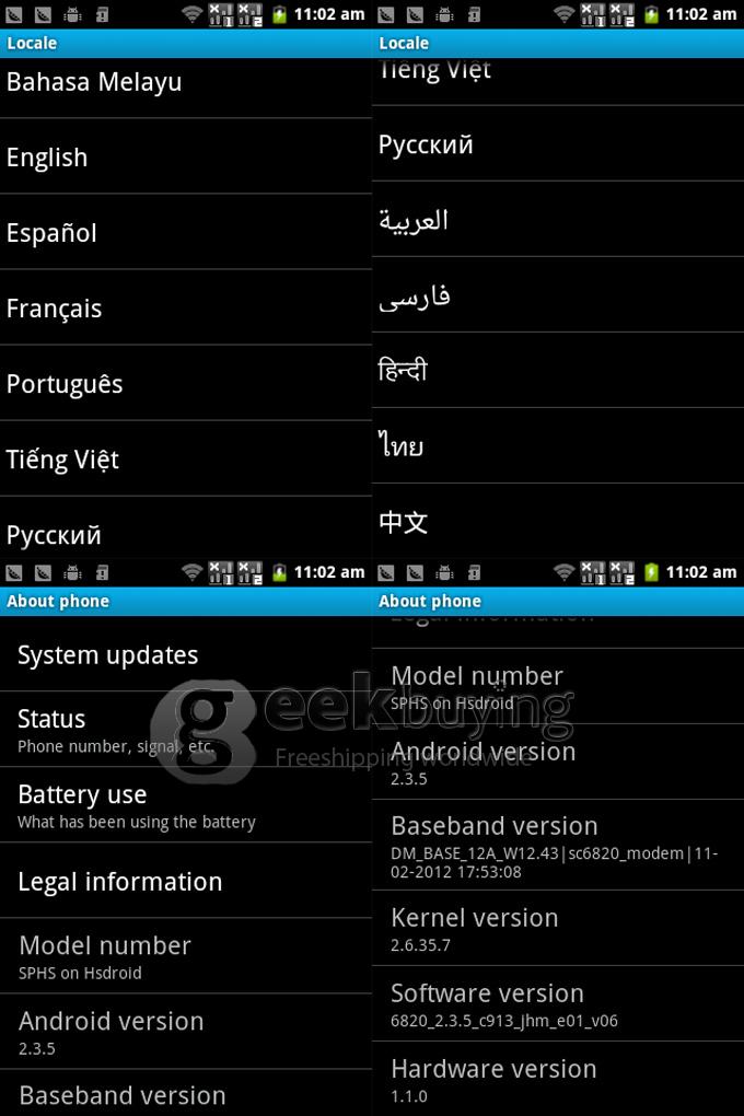 Mini 920 3.5Inch Capacitive Screen SC6820 1.0GHz Smartphone 2.0MP Camera Android 2.3 OS with WiFi/Bluetooth - Grey