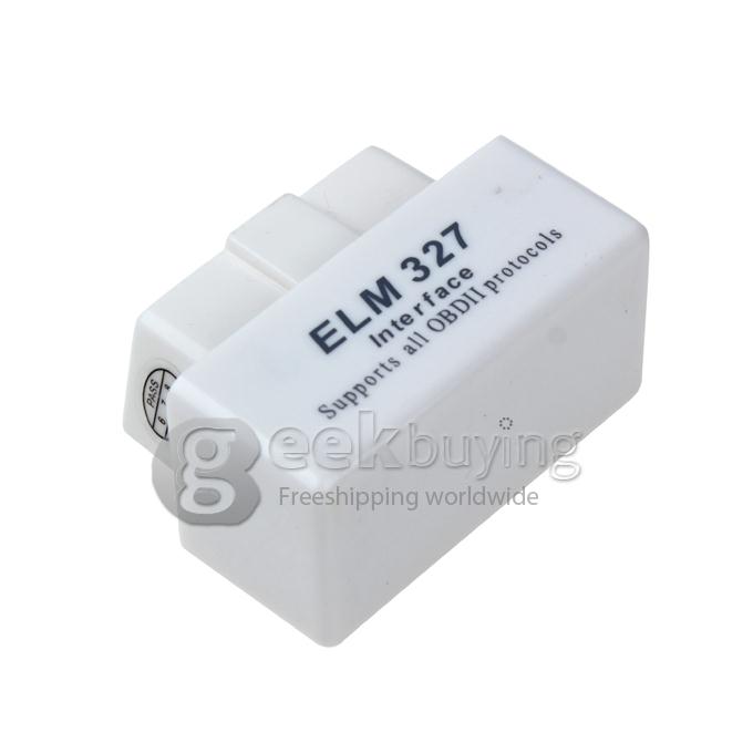 Super Mini ELM327 V1.5 Bluetooth OBD2 OBD-II Car Auto Diagnostic Scanner Tool - White