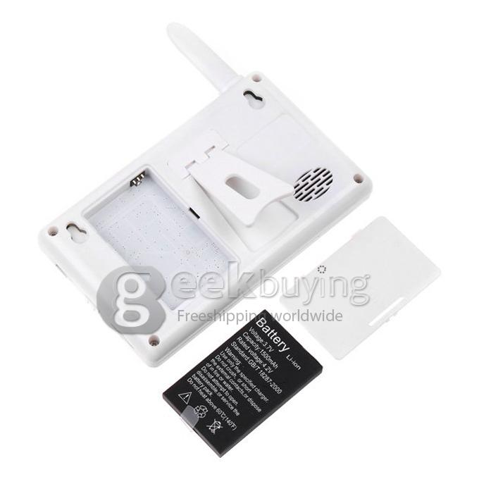 2.4GHz Wireless 3.5 TFT 1V2 Doorbell Door Phone Intercom System(Calls, Intercom, Unlock, Monitor, Night Vision) - White
