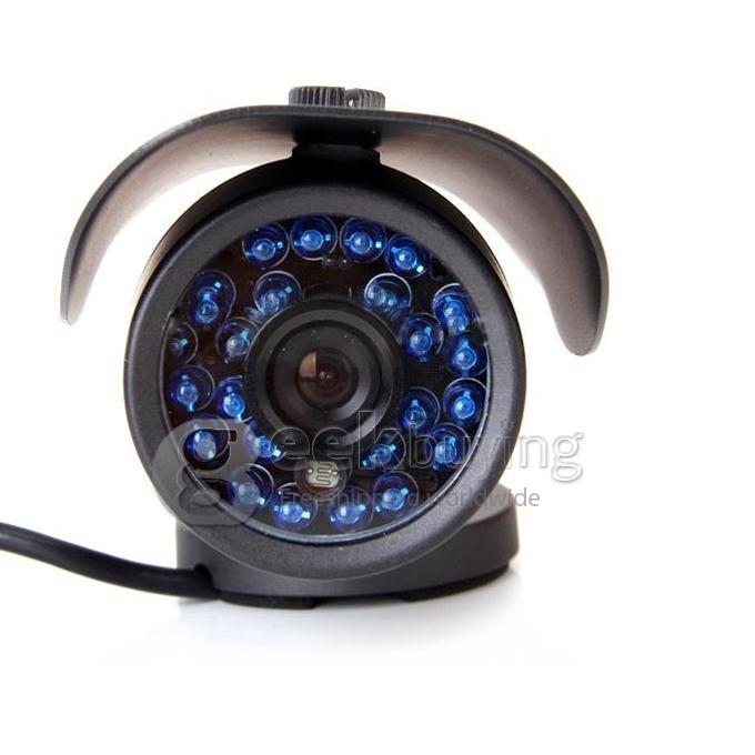 H.264 1/4' Color CMOS Weatherproof Surveillance DVR Kit with 24 LEDs 480TV Lines 3.6mm Lens 4CH CCTV Camera system
