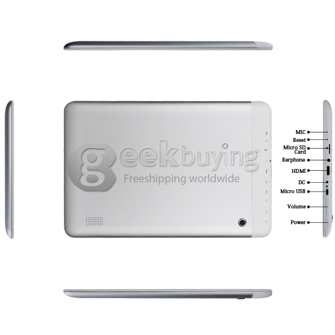 R50 RK3188 Quad Core Android 4.2 OS 10.1 inch Tablet PC Capacitive Touch Screen 1280*800 1BG/8GB Dual Cameras with Bluetooth