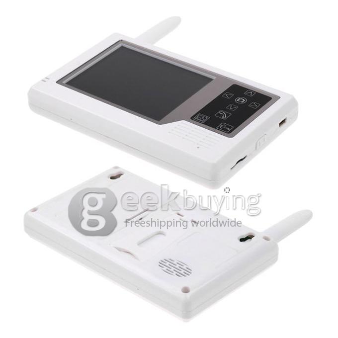 2.4GHz Wireless 3.5 TFT Doorbell Door Phone Intercom System(Calls, Intercom, Unlock, Monitor, Night Vision) - White
