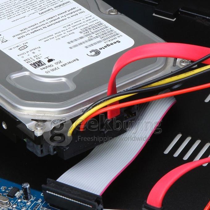 H.264 1/4' Color CMOS Weatherproof Surveillance DVR Kit with 24 LEDs 480TV Lines 3.6mm Lens 4CH CCTV Camera System