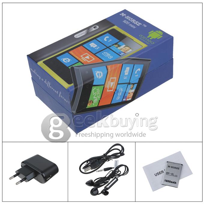 Mini 920 3.5Inch Capacitive Screen SC6820 1.0GHz Smartphone 2.0MP Camera Android 2.3 OS with WiFi/Bluetooth - Grey