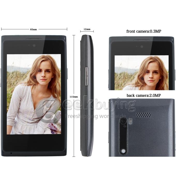 Mini 920 3.5Inch Capacitive Screen SC6820 1.0GHz Smartphone 2.0MP Camera Android 2.3 OS with WiFi/Bluetooth - Grey