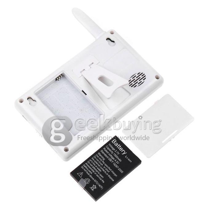 2.4GHz Wireless 3.5 TFT Doorbell Door Phone Intercom System(Calls, Intercom, Unlock, Monitor, Night Vision) - White