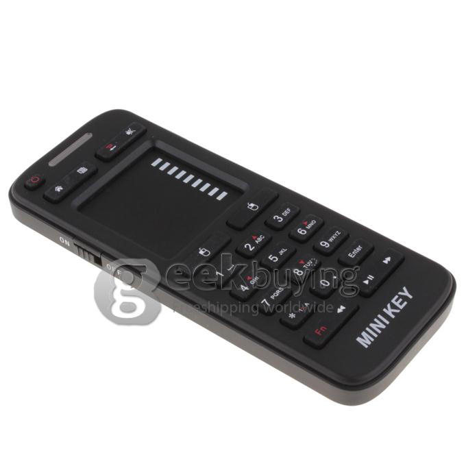 IR-100-RF 2.4G Wireless MINI Keyboard with Number and Touchpad Mouse - Black