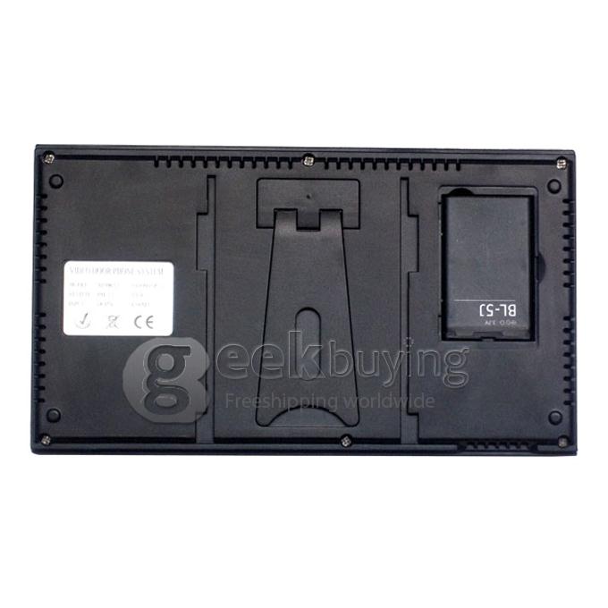 2.4GHz Wireless 2 x 7 TFT Doorbell Door Phone Intercom System(Calls, Intercom, Unlock, Monitor, Night Vision) - Black