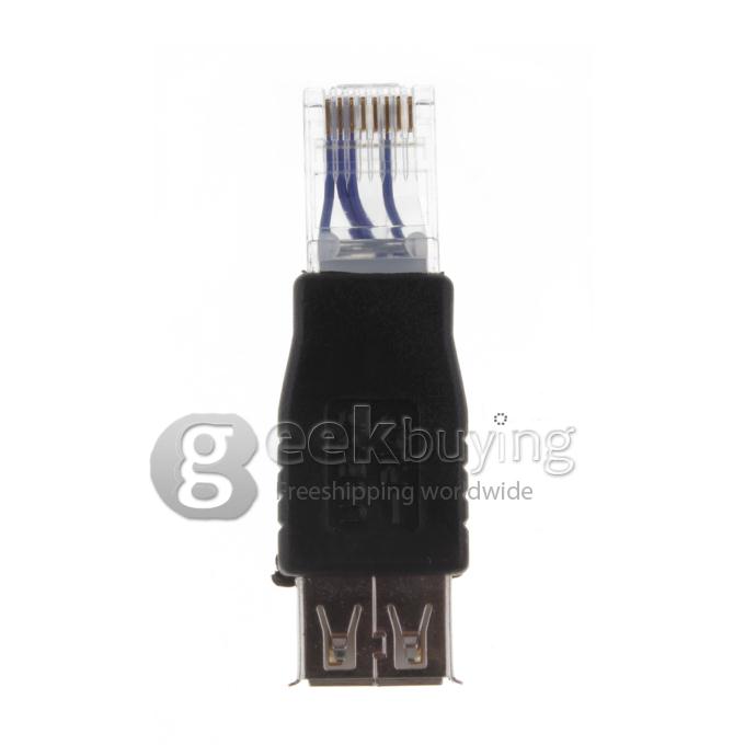 USB A Female to Ethernet LAN RJ45 Male Router Adapter