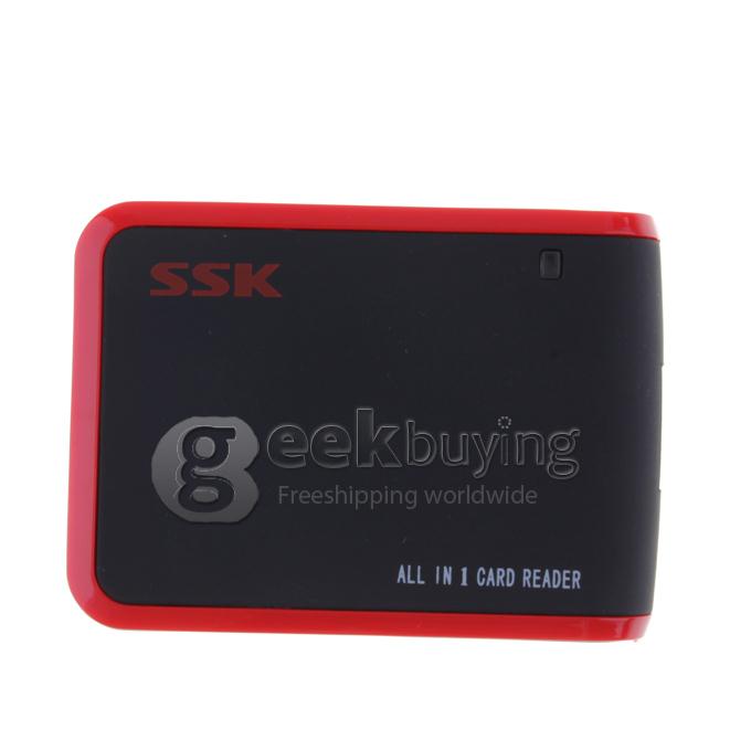 SSK SCRM029 ALL-IN-1 Card Reader - Black and Red