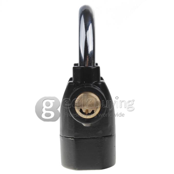 Metal Padlock Electronic Alarm Bike / Motorcycle / Doors Alarm Lock 110db Security Alarm System - Black