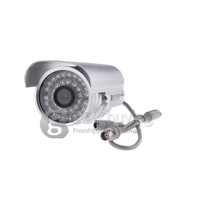 Outdoor Waterproof Digital CCTV Color Camera 480 TVL COMS 3.6 MM CCD w/ 36 IR LED Night Visual - Silver