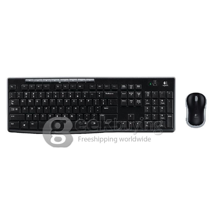 Logitech MK270 Ergonomic 2.4 Ghz Wireless Multimedia Standard Keyboard & Mouse Combo