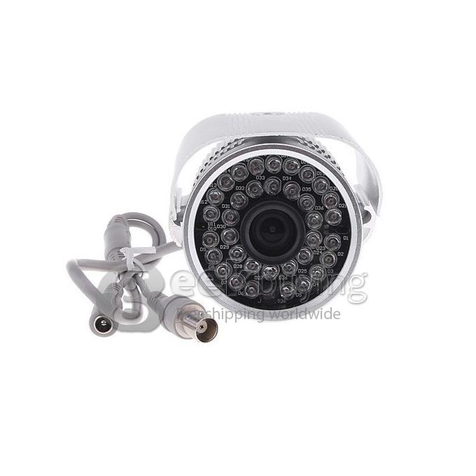 Outdoor Waterproof Digital CCTV Color Camera 480 TVL COMS 3.6 MM CCD w/ 36 IR LED Night Visual - Silver