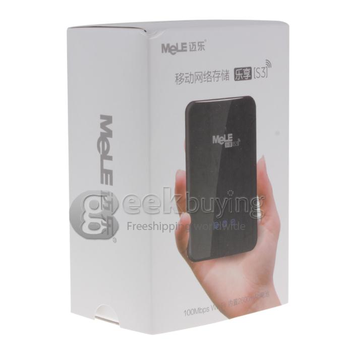 MeLE S3 2600mAh Lithuim Battery Wireless AP and Network Storage Power Bank for iPhone iPad Android Smart Phones