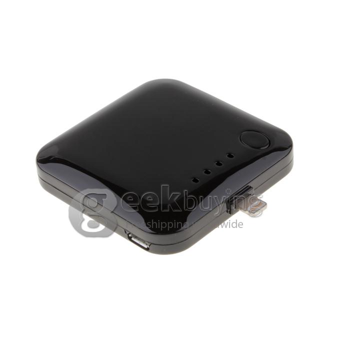 Portable 2200mAh External Battery Portable Charger Power Bank for iPhone 5S 5C 5 - Black