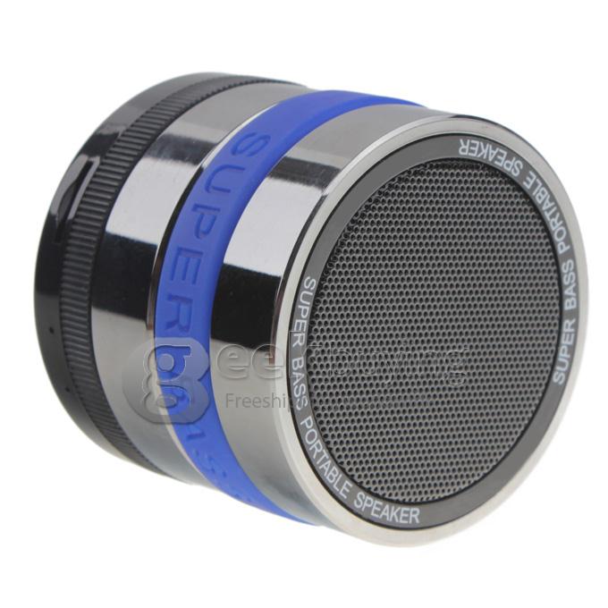 2013 New Mini Super Bass Portable Wireless Bluetooth Speaker TF Card Music Player - Blue