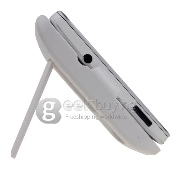 3800mAh External Power Bank Backup Battery Charger Stand Case for HTC One M7 - White 