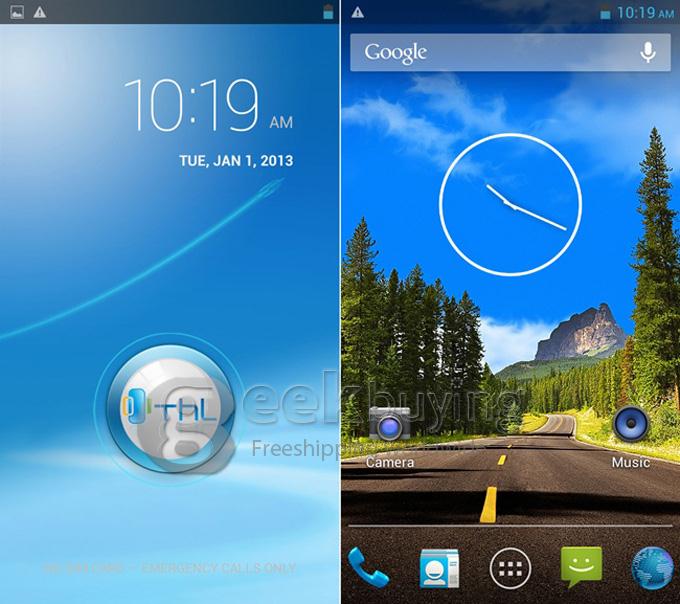 Bundle THL W100 4.5 Inch IPS QHD Capacitive Screen MTK6589 Smart Phone 1GB RAM+4GB ROM + Screen Protector + Cover Case