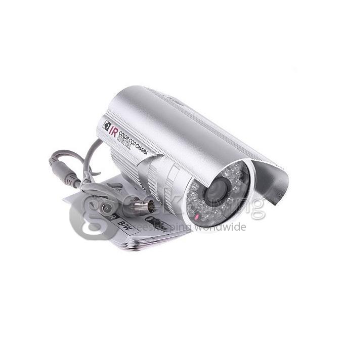 Outdoor Waterproof Digital CCTV Color Camera 480 TVL COMS 3.6 MM CCD w/ 36 IR LED Night Visual - Silver
