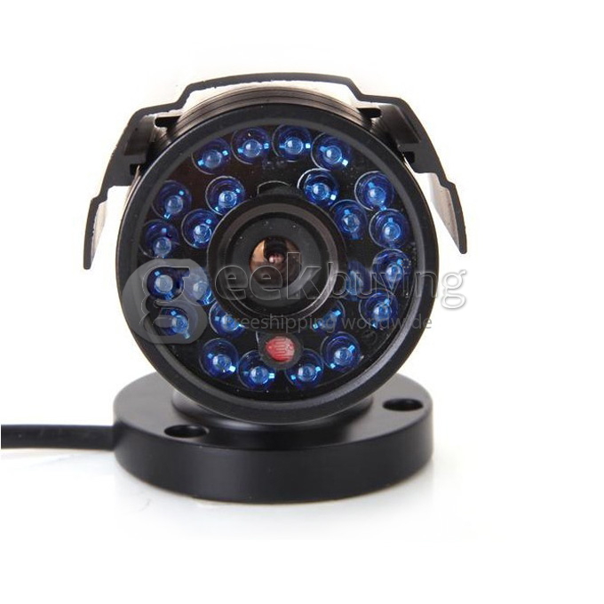 1/3 CMOS 3.6mm Lens 600TVL 24LED High Intensity Infrared Night Vision Security Waterproof CCTV Camera