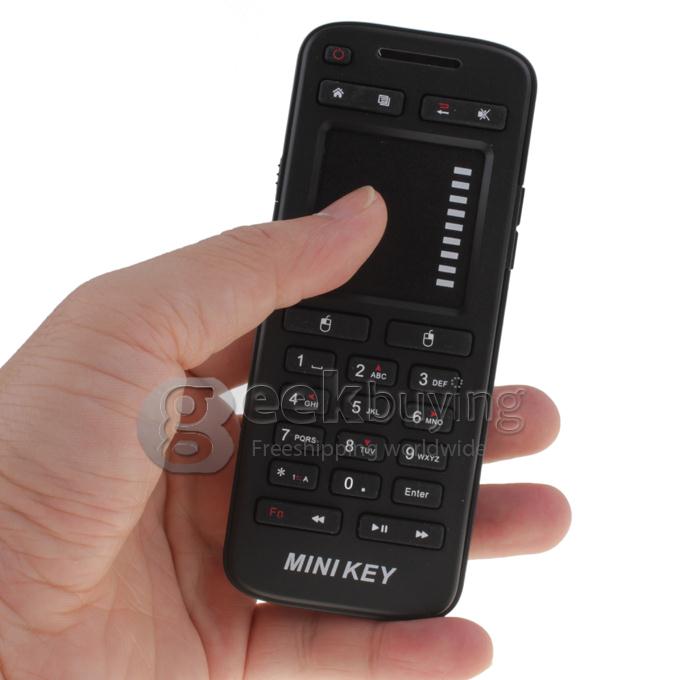 IR-100-RF 2.4G Wireless MINI Keyboard with Number and Touchpad Mouse - Black
