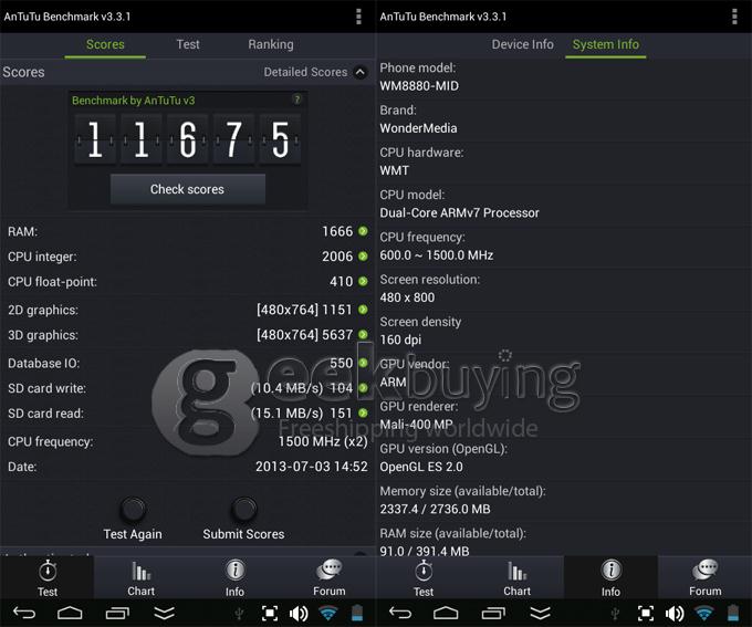 Bundle VIA V7 7 inch WM8880 Cortex-A9 Dual Core Android 4.2 Tablet PC + Screen Protector + Leather Case