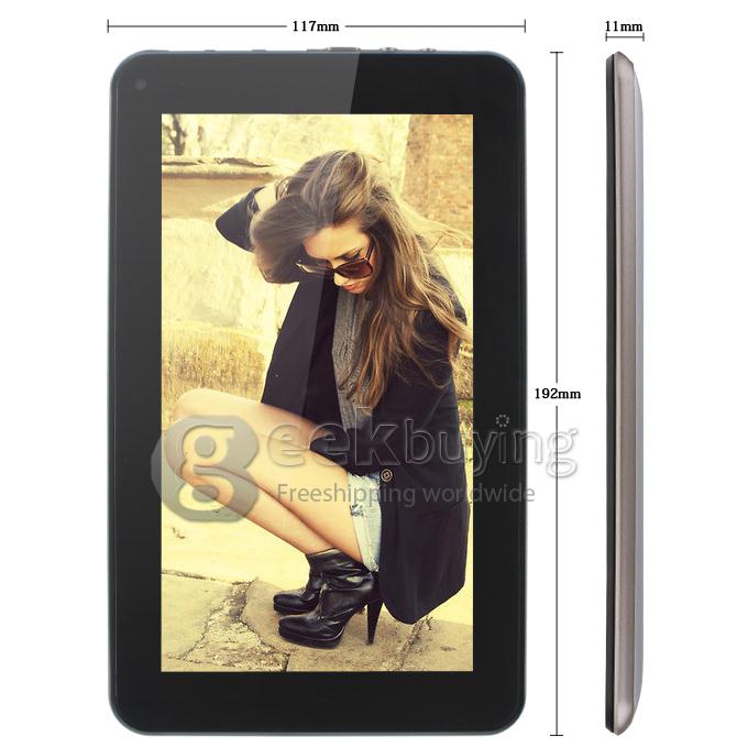 F40 7 inch Dual Core Cortex-A7 CPU Allwinner A20 1024×600 Capacitive Screen 1G/8G Dual Cameras Tablet PC - Silver