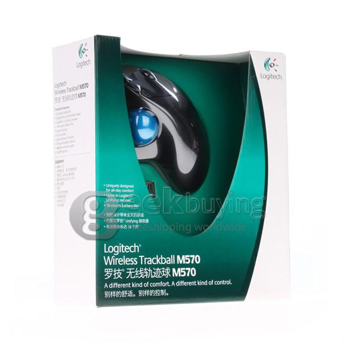 Logitech M570 2.4Ghz Wireless Ergonomic Trackball Optical Mouse for PC & MAC
