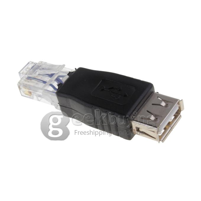 USB A Female to Ethernet LAN RJ45 Male Router Adapter
