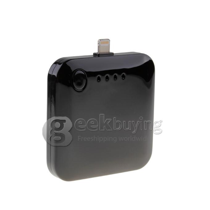 Portable 2200mAh External Battery Portable Charger Power Bank for iPhone 5S 5C 5 - Black