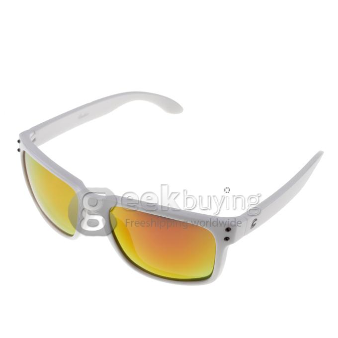 OREKA WG009 White Full Frame TR90 Polarized Sunglasses - Red REVO