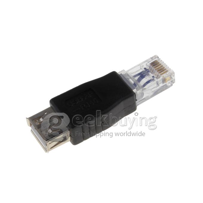 USB A Female to Ethernet LAN RJ45 Male Router Adapter