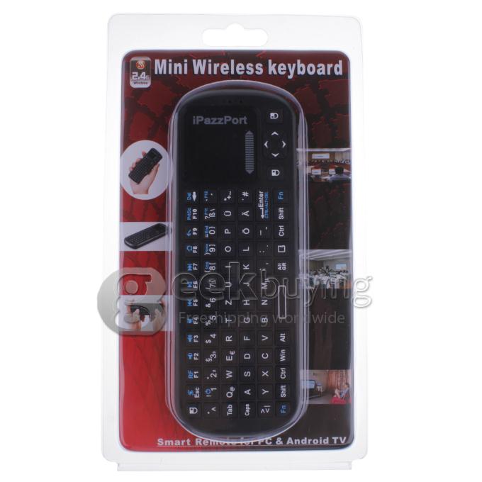 German IPazzPort KP-810-19 2.4G Mini Wireless QWERTZ Keyboard with Touchpad for Tablet / Mini PC / TV Box