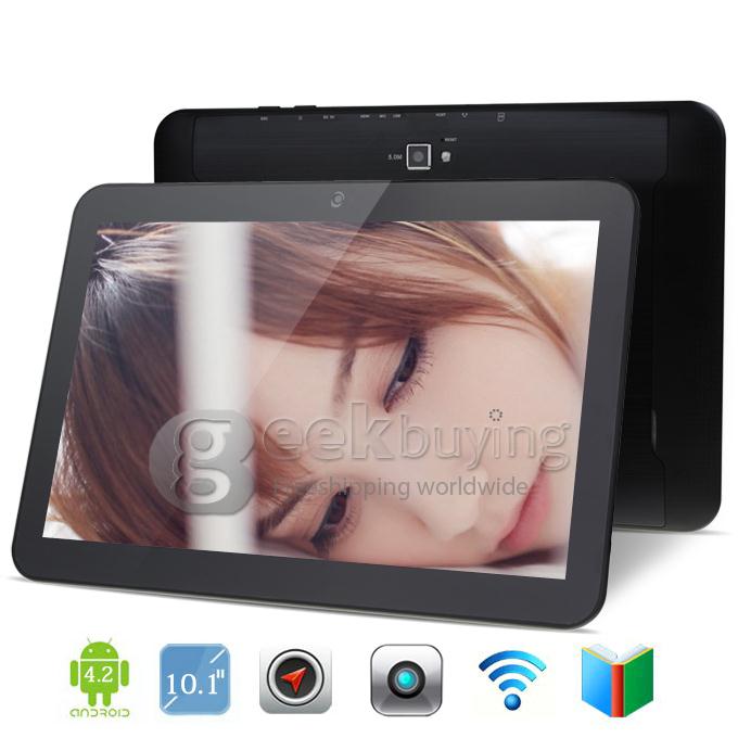 Pipo M9Pro RK3188 Quad Core 10.1 Inch Android 4.2 OS Tablet PC 2GB RAM 32GB ROM GPS/Bluetooth with Screen Protector & Leather Case Black