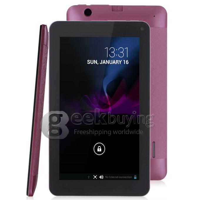 VIA V7 7 inch WM8880 Cortex-A9 Dual Core 1.5GHz Tablet PC Android 4.2 OS 512M/4G Dual Camera 1080P MID - Purple (V7 Series)