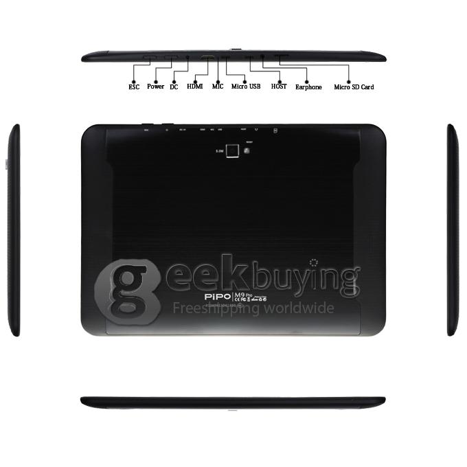 Pipo M9Pro RK3188 Quad Core 10.1 Inch Android 4.2 OS Tablet PC 2GB RAM 32GB ROM IPS Capacitive Touch Screen 1920*1200 GPS/Bluetooth Black